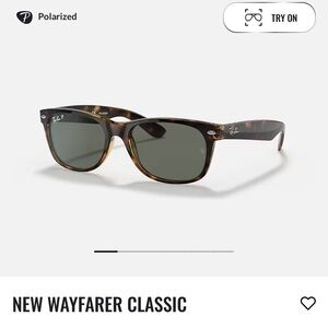 Ray-Ban RB2132 NEW WAYFARER 902/58 tortoise polarized green